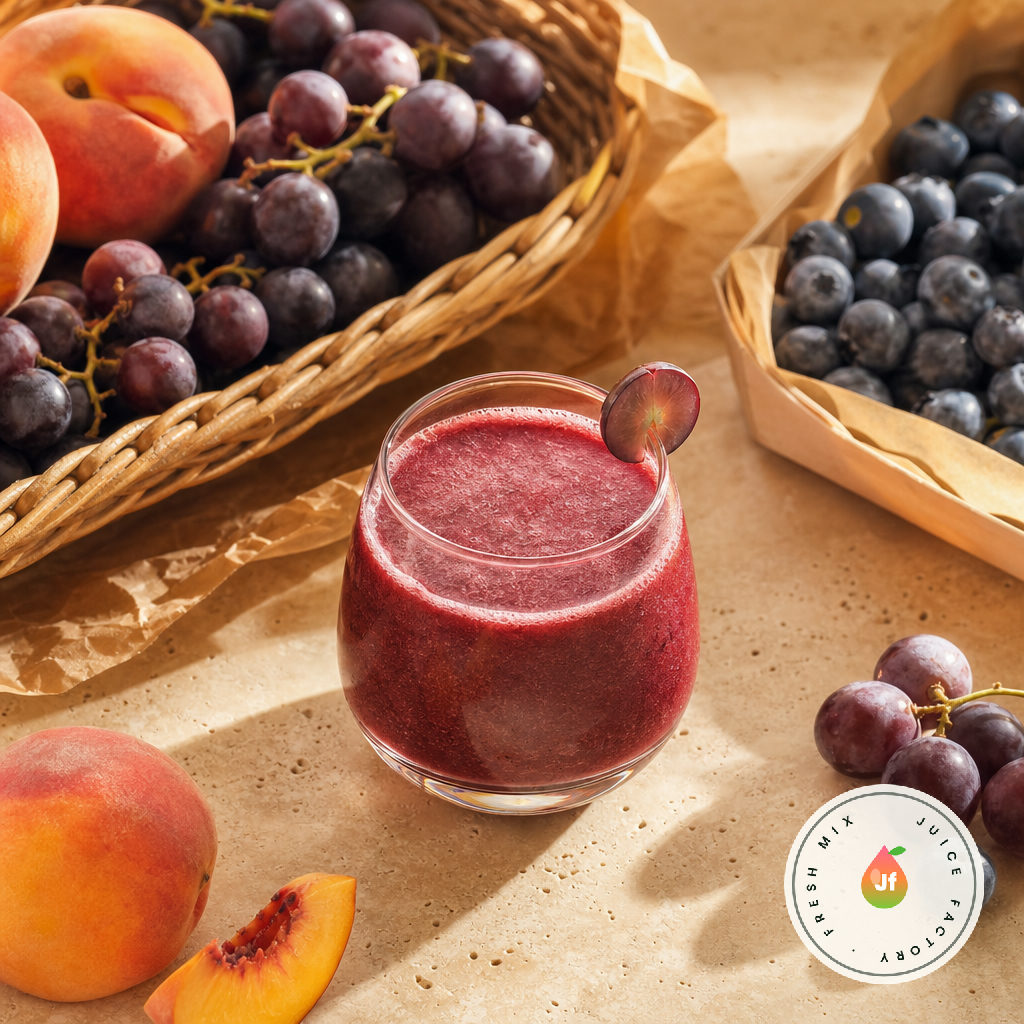 Rosy Peach & Grapes